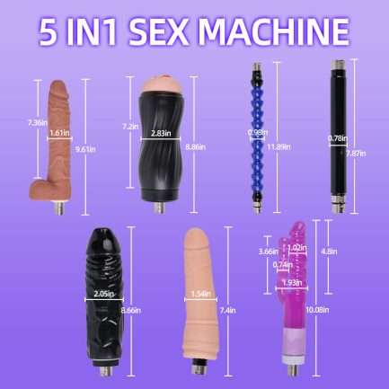 Acmejoy - Iron Titan 400 Strokes/Mins 5 IN 1 Accessories Dildo Sex Masturbation Machine - 图片 4