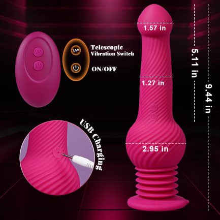 Ethan -Knot Monster 3 Thrusting 10 Vibrating 360° Swing Dildo 9.44 In - 图片 4