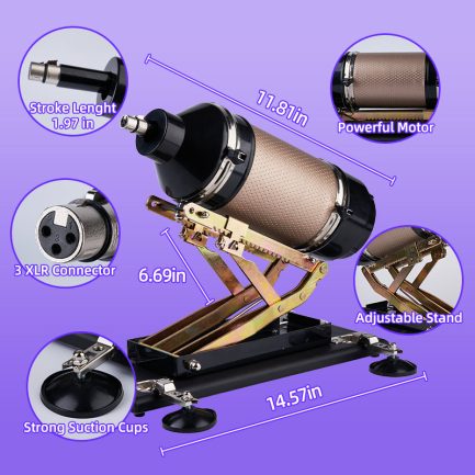 Acmejoy - Iron Titan 400 Strokes/Mins 5 IN 1 Accessories Dildo Sex Masturbation Machine - 图片 5