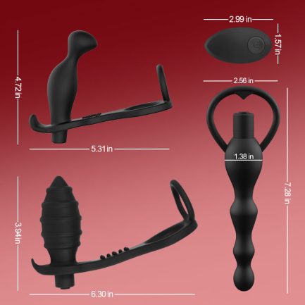 Abe - 10 Vibrating Prostate Massager Set 3PCS - 图片 5