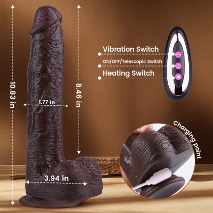 Acmejoy - Thrusting Thick Long Lifelike Heating Dildo 10.83 Inch - 图片 7