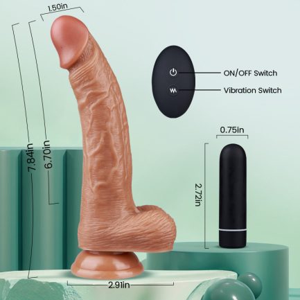 Acmejoy - 9 Vibration Strap-on Dildo for Gay Lesbian Couple Play - 图片 6