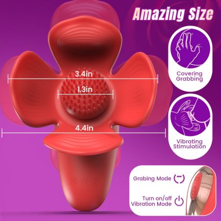 Acmejoy - 10 Pinching 10 Vibrating Nipple Toys Nipple Vibrator - 图片 6