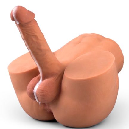 Acmejoy - Thrusting Vibrating Dildo Realistic Butt 10.12lbs Brown - 图片 7
